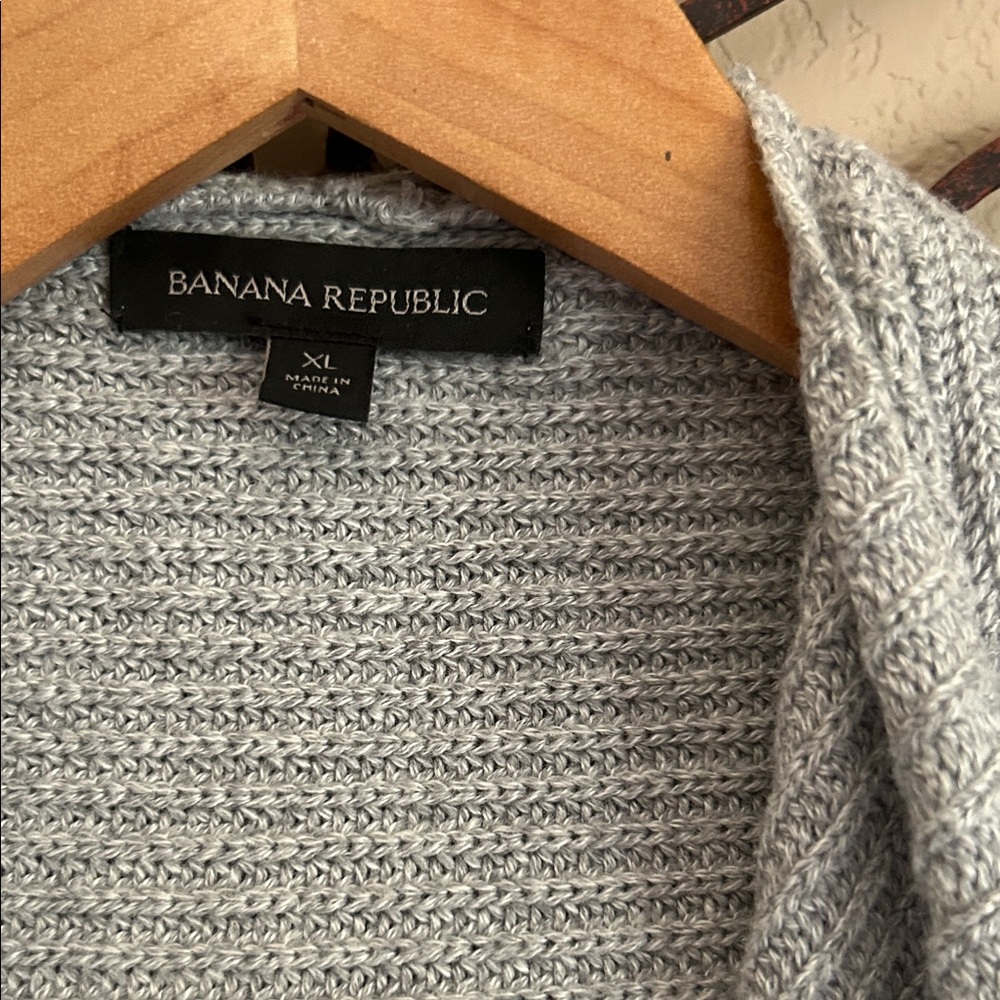 Banana Republic Light Gray Draped Cardigan - Picture 3 of 6